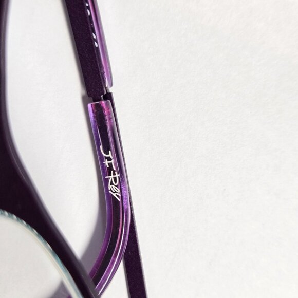 Jf Rey Eyeglasses Frames Purple Plum Metal Plastic 52-18-146 JF2706 - Picture 5 of 8